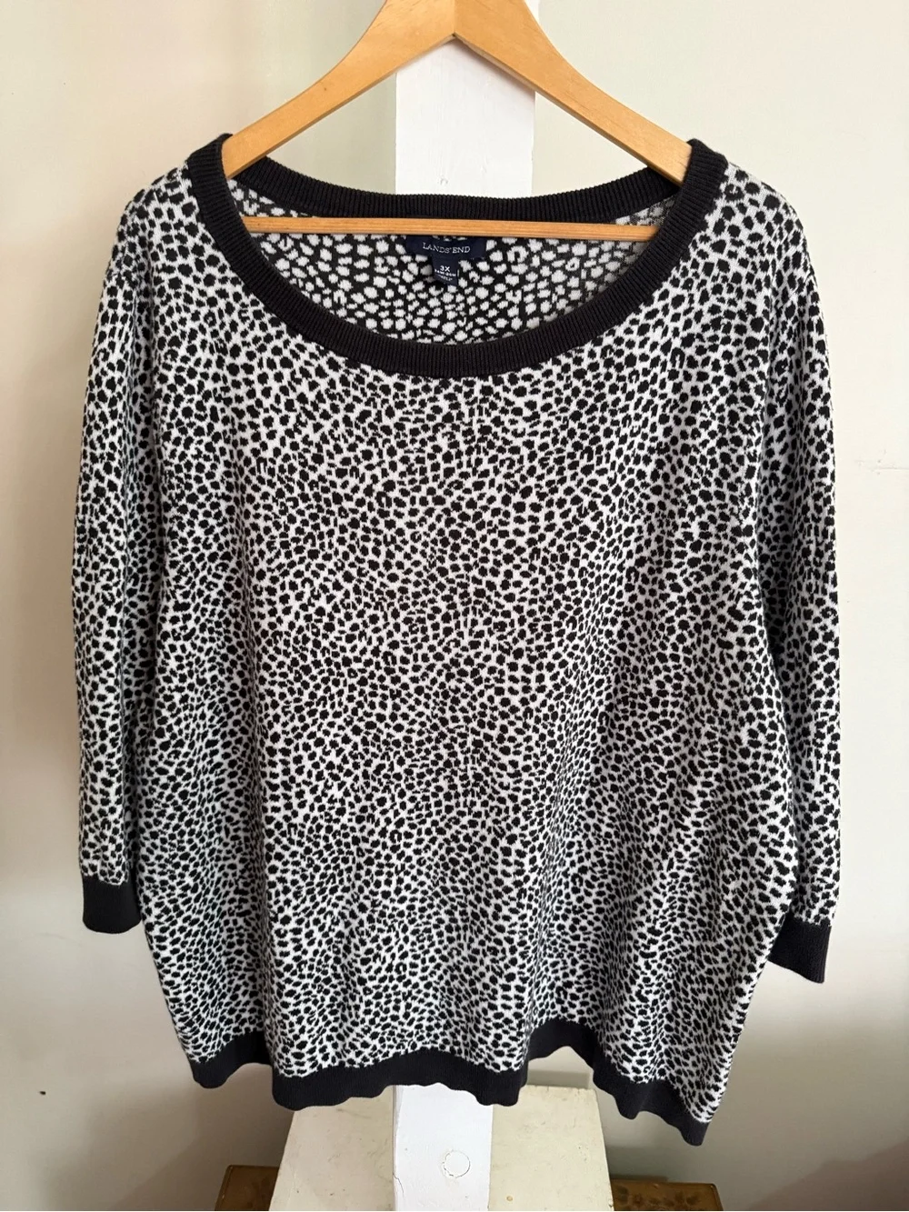 Lands’ End Animal Print Sweater